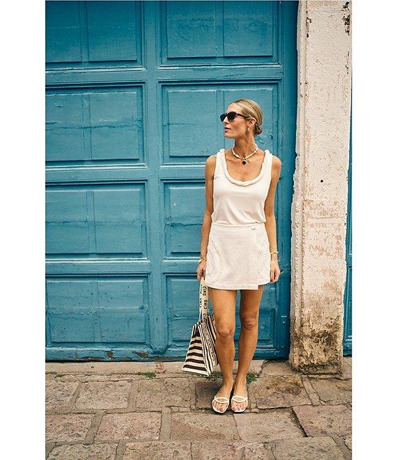 Antonio Melani x M.G. Style Gray Scoop Neck Sleeveless Tie Back Top Product Image