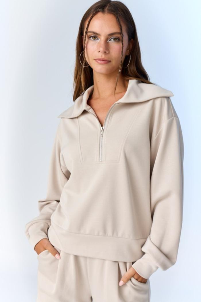 "Penelope" 1/4 Zip Sweatshirt Product Image
