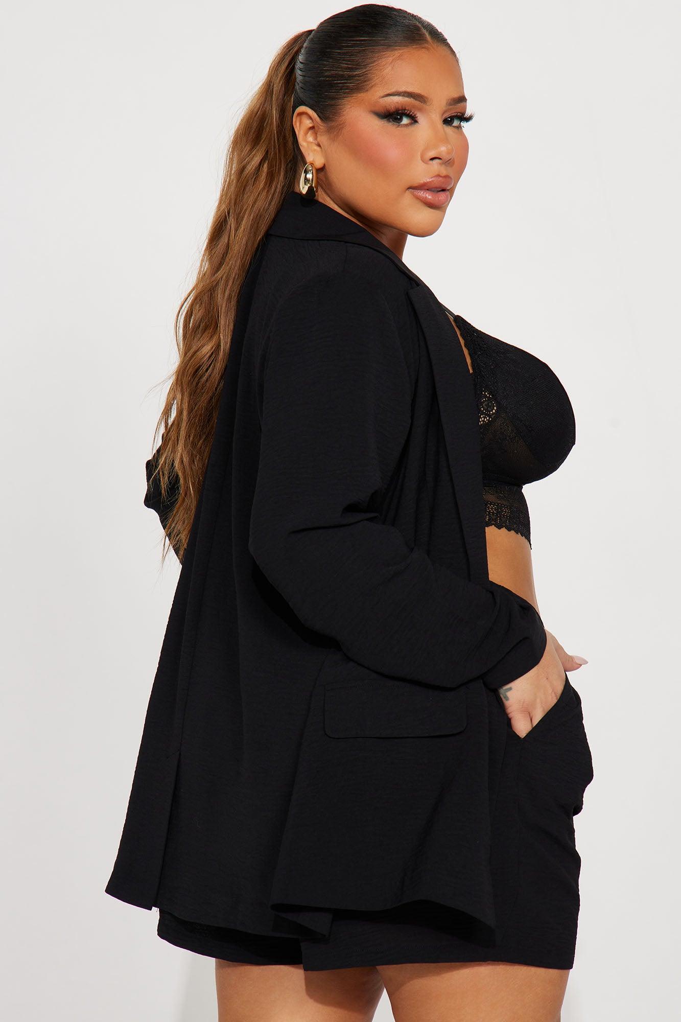 Kenna Blazer Short Set - Black Product Image