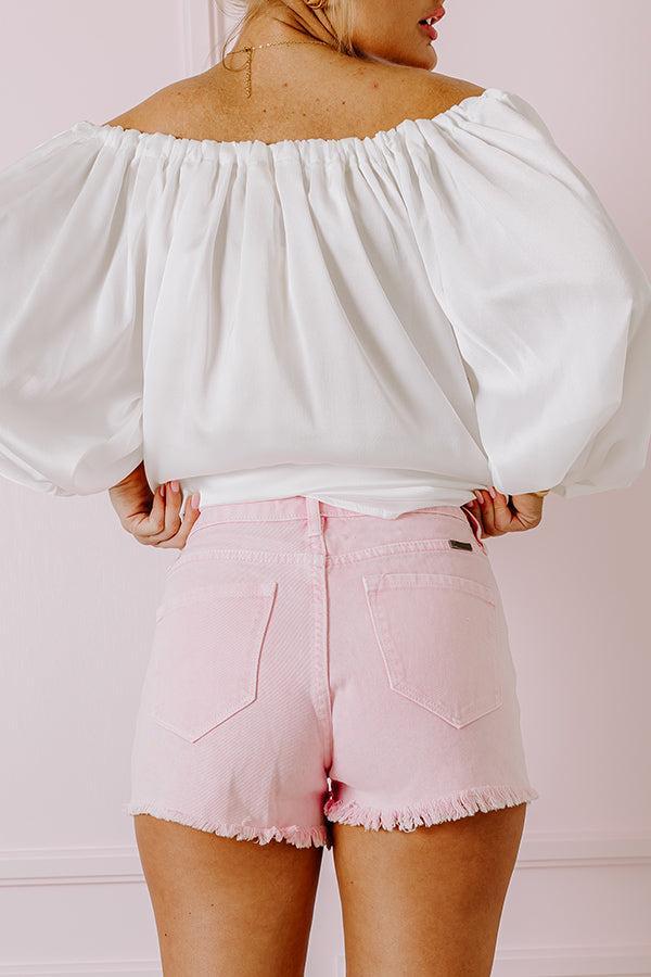 KanCan The Avery High Waist Frayed Shorts Product Image