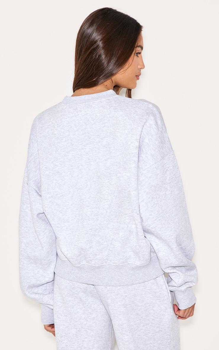  Ash Grey Central Park Embroidered Boxy Sweat Product Image