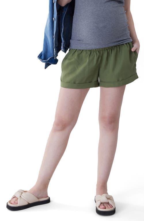 Ingrid & Isabel Elastic-Waist Maternity Shorts Product Image