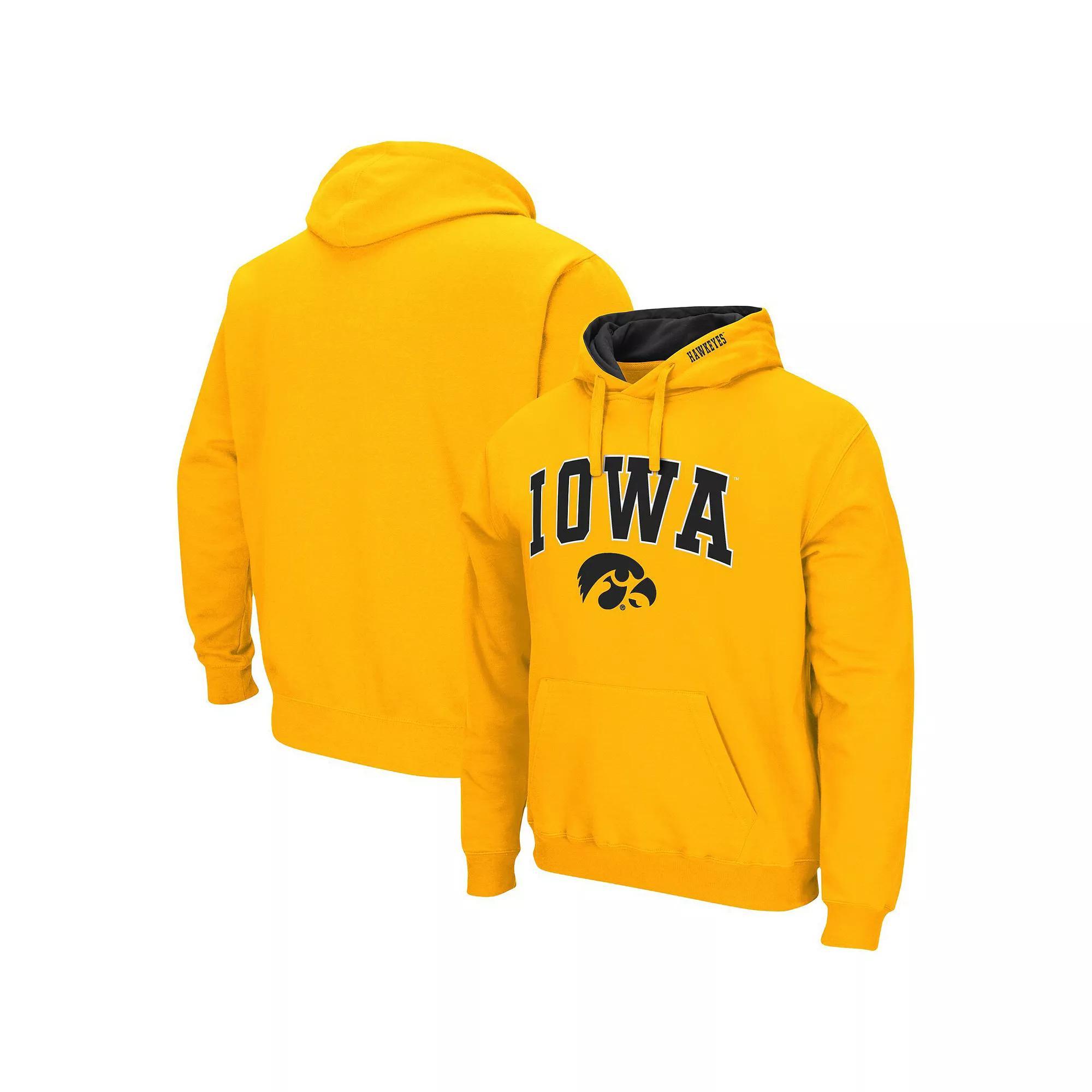Men's Colosseum Maize Michigan Wolverines Arch & Logo 3.0 Pullover Hoodie,  Product Image
