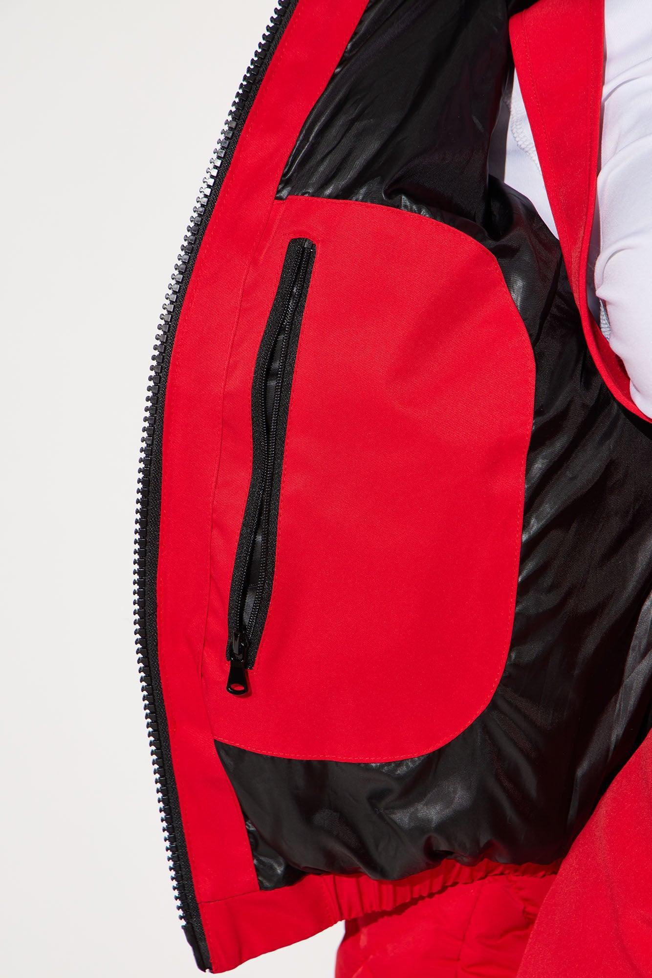 Snow Days Quilted Puffer Jacket - Red Product Image