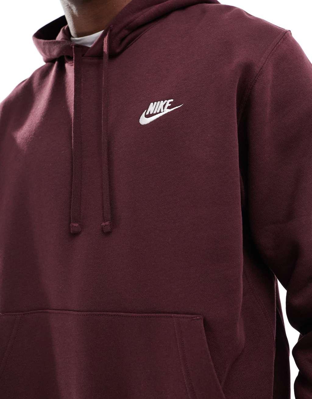 Nike Club hoodie in brown Product Image