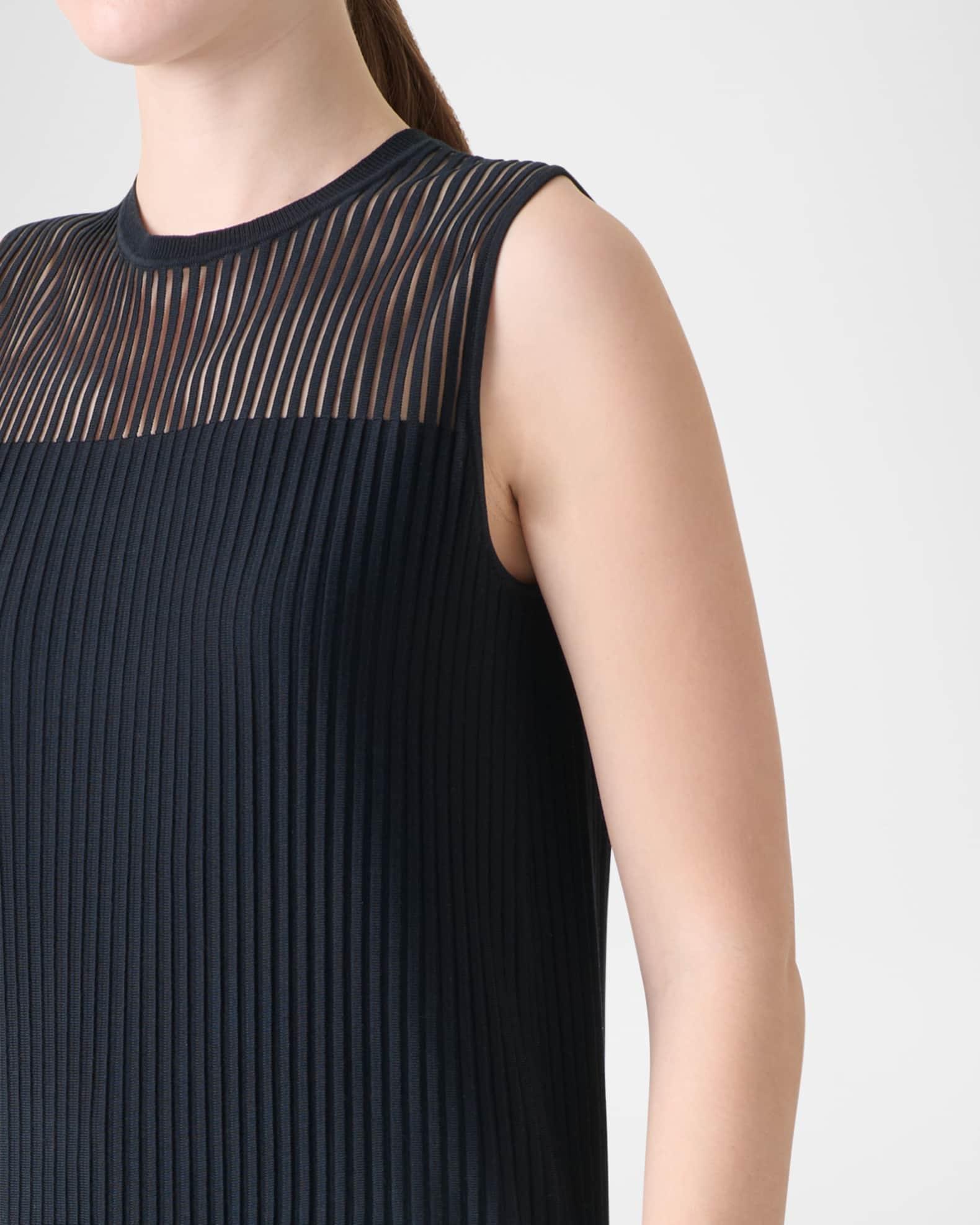 Sleeveless Cotton-Silk Sweater Product Image