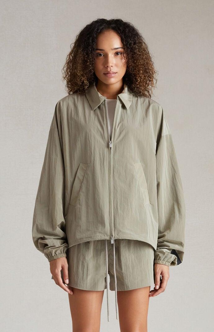 Fear of God Essentials Women's Crinkle Nylon Shell Bomber Jacket - Product Image