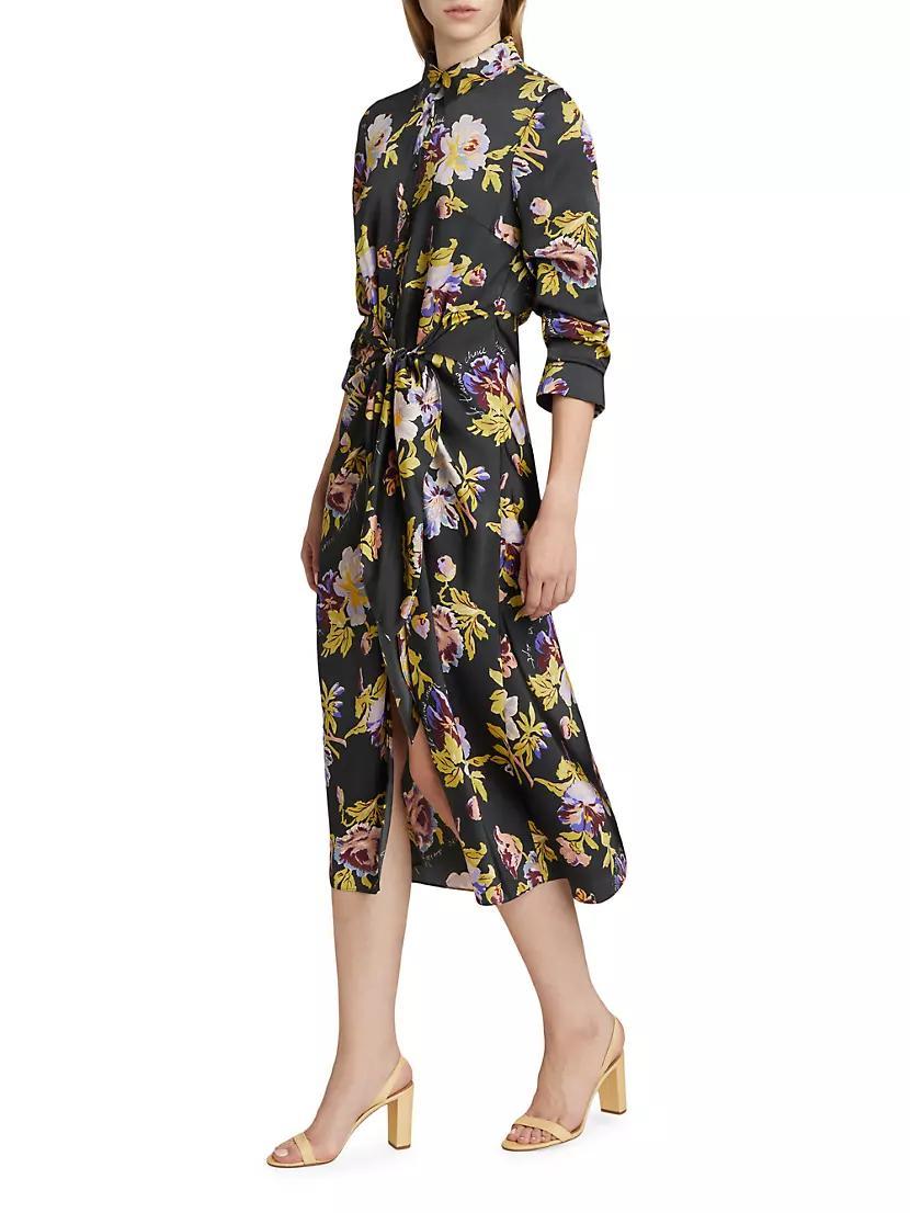 Brigitte Floral Twill Midi Dress Product Image