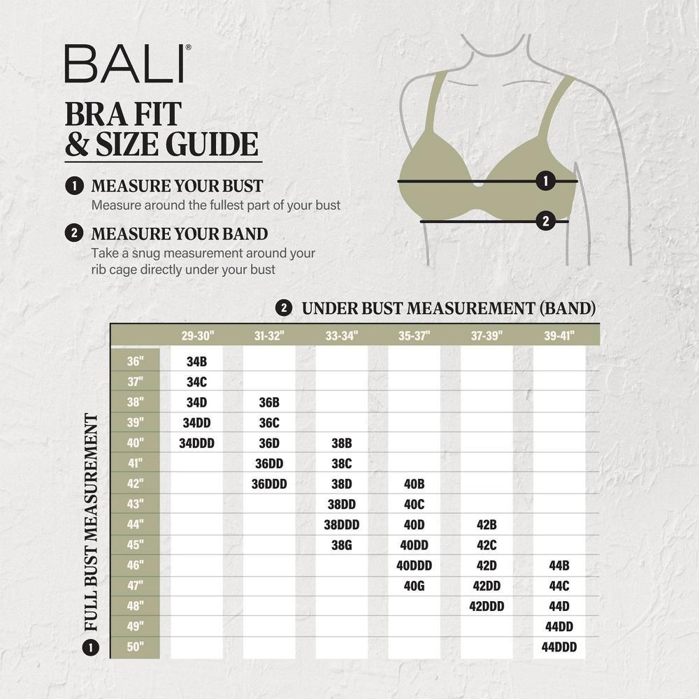 Beauty by Bali Womens Double Support Jacquard Wirefree Bra B372 - Taupe Tan 38B Product Image