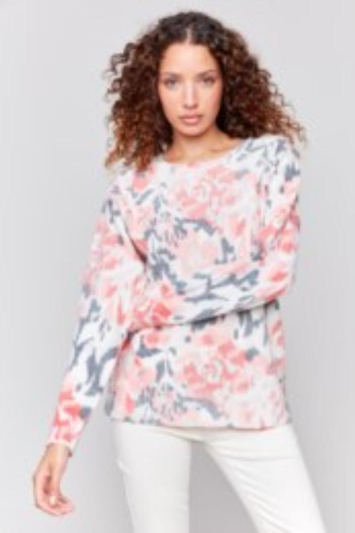 Reversible Printed Crew Neck Sweater Product Image