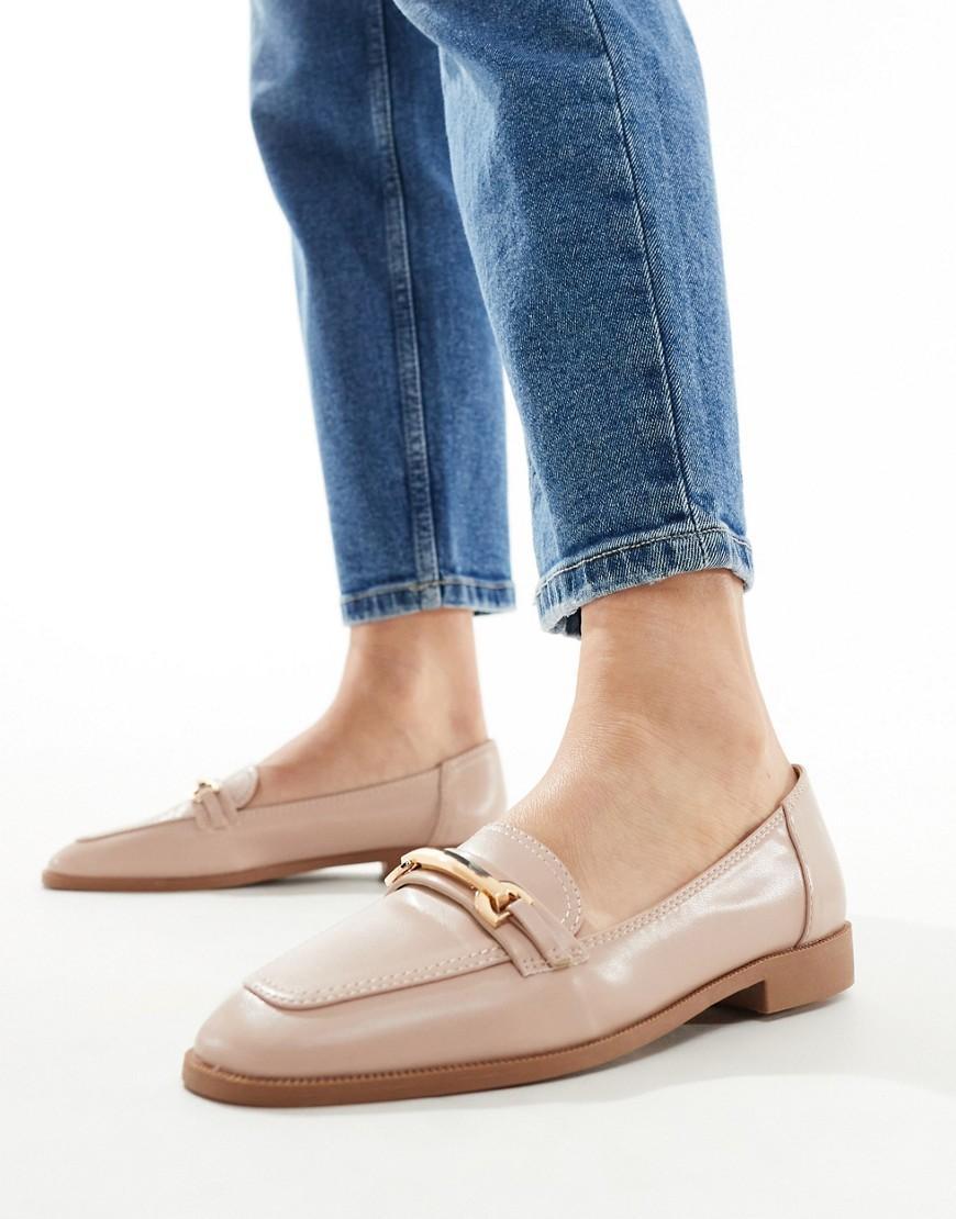 ASOS DESIGN Verity loafer flat shoes with trim Product Image