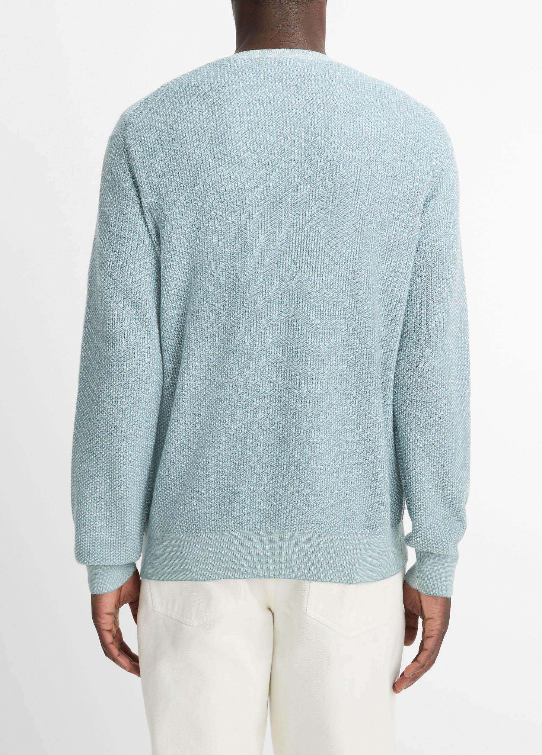 Geo-Jacquard Wool-Blend Crew Neck Sweater Product Image
