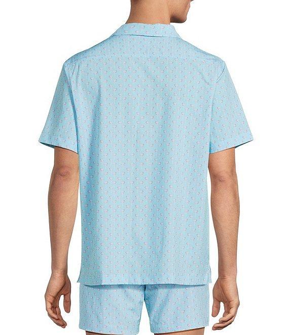 Caribbean Mini Flamingo Teal Cabana Woven Top Product Image