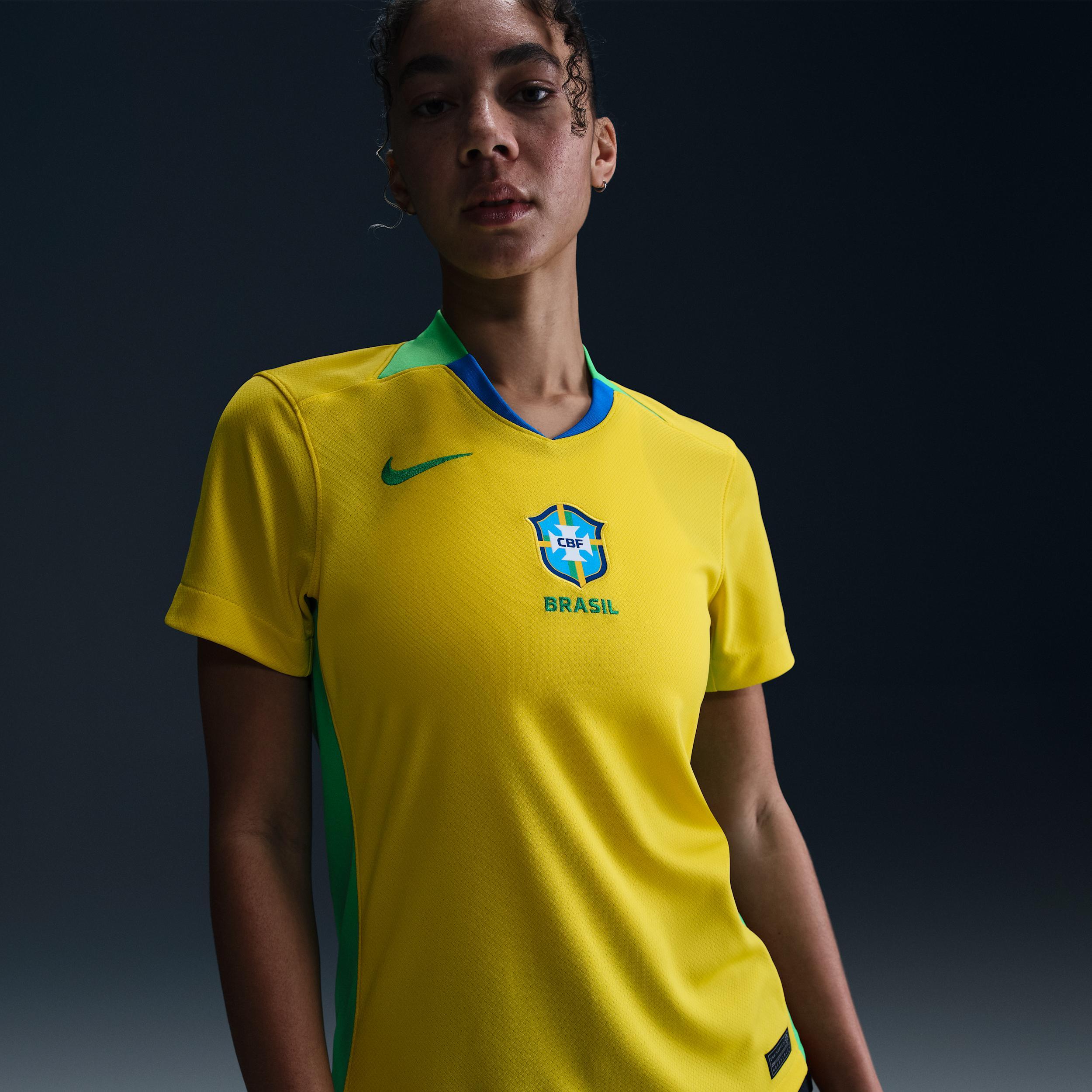 Brazil 2025 Stadium Home (Team) Nike Women's Dri-FIT Soccer Replica Jersey Product Image