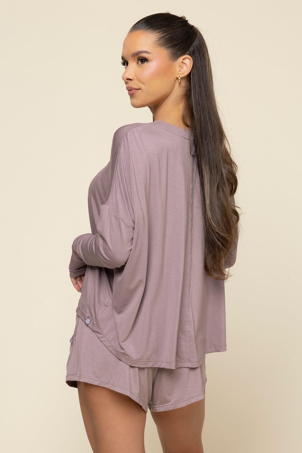 The Perfect Long Sleeve Top - Dusty Mauve Product Image