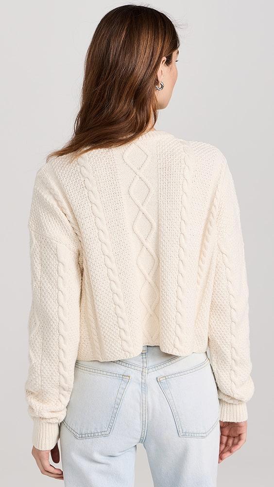 ASKK NY Cable Cropped Crew Sweater | Shopbop Product Image