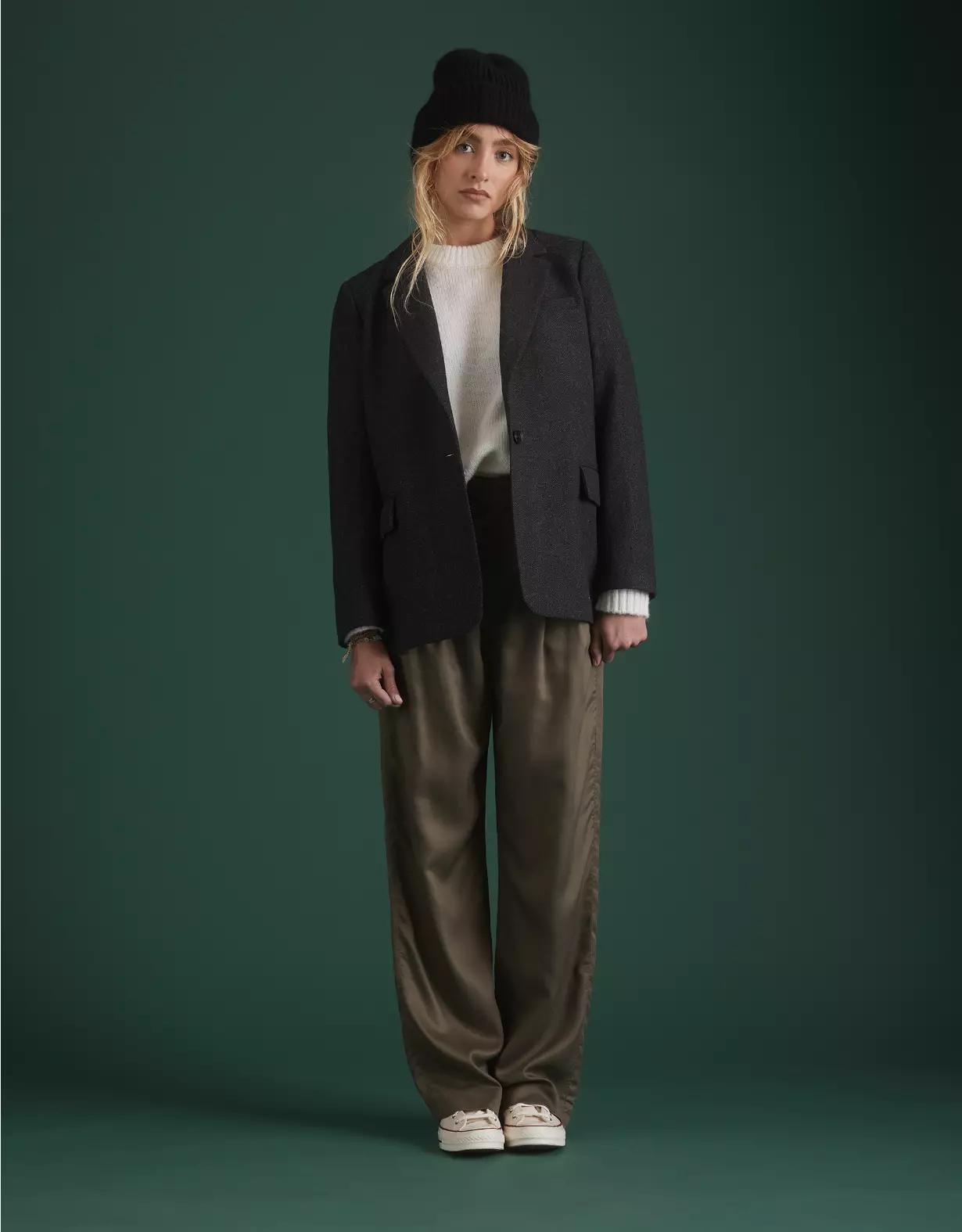 AE77 Premium Pleated Trouser Pant Product Image