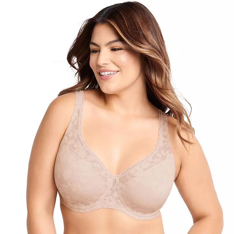 Bali Passion for Comfort Smooth Lace Underwire Bra DF6590, Women's, Size: 40 Ddd, Evening Blush Product Image