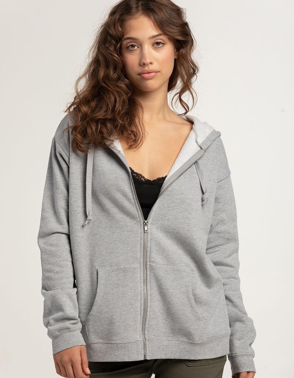 TILLYS Womens Oversized Zip-Up Hoodie Product Image