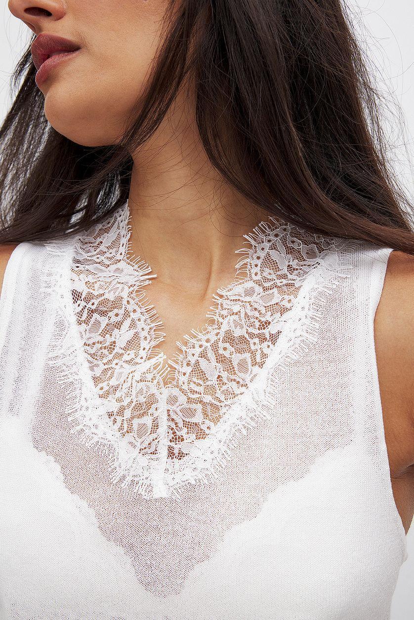 Fine Knitted Lace Top Product Image