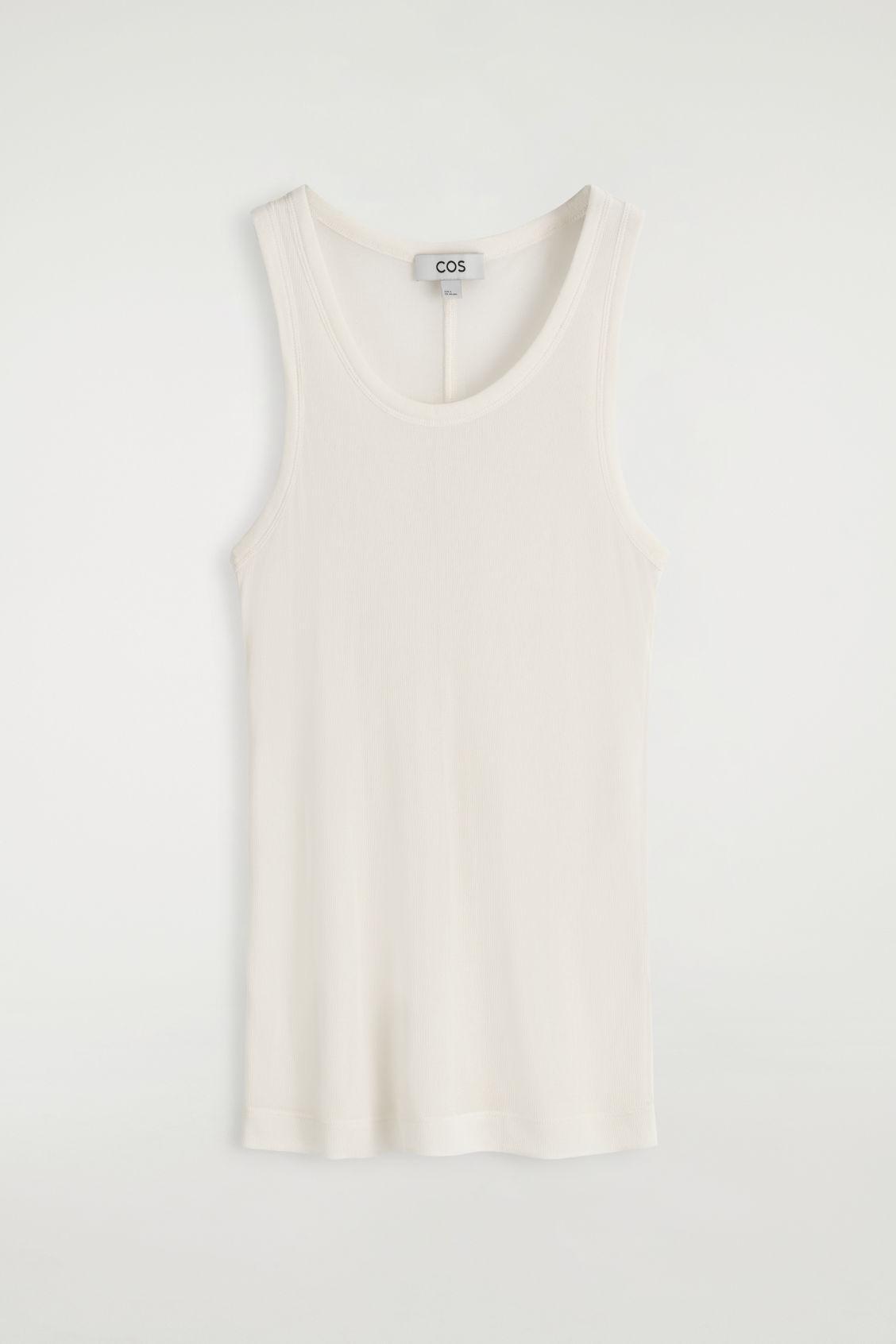 RIBBED SILK TANK TOP Product Image