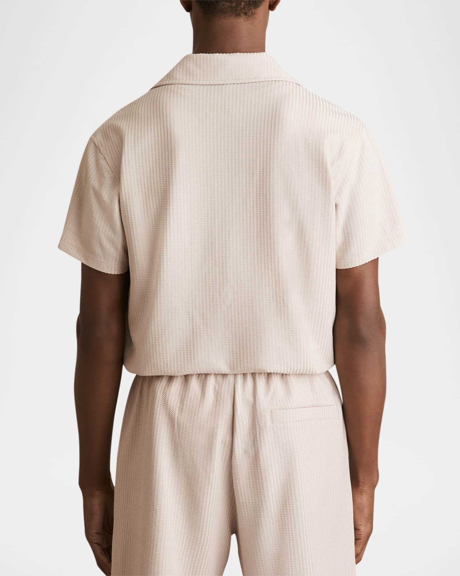 Men's Textured Knit Camp Shirt Product Image