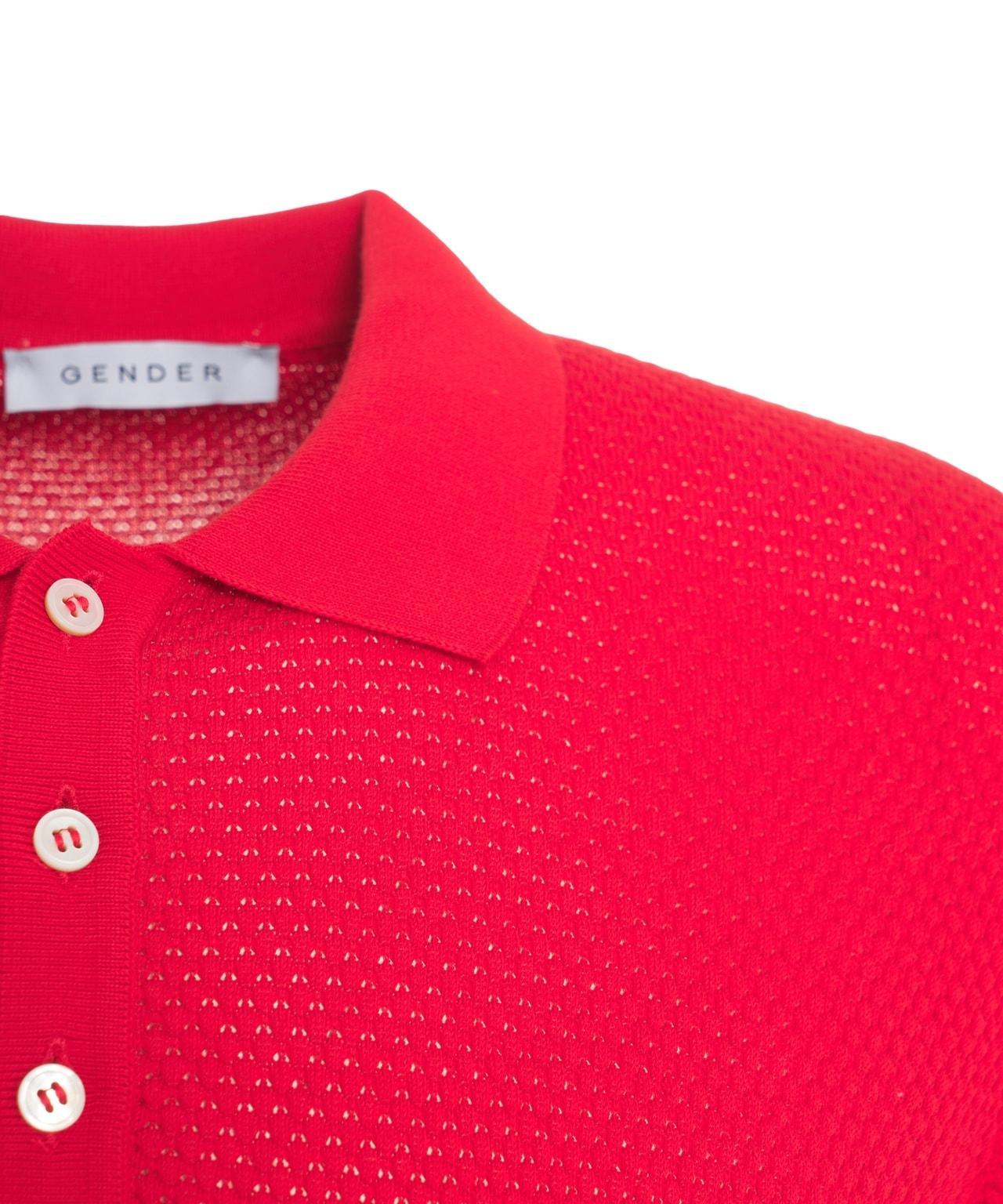 Knit polo shirt Product Image