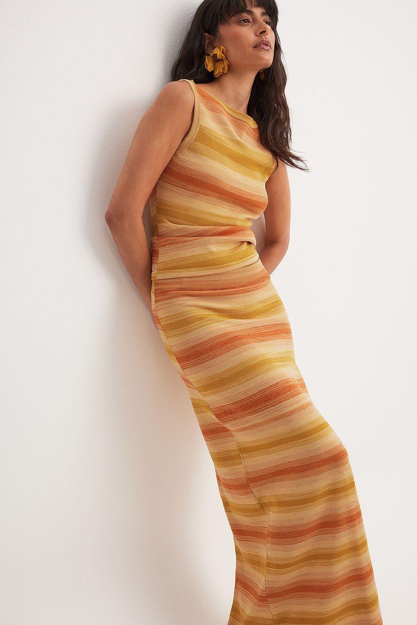 Knitted Low Waist Maxi Skirt Product Image