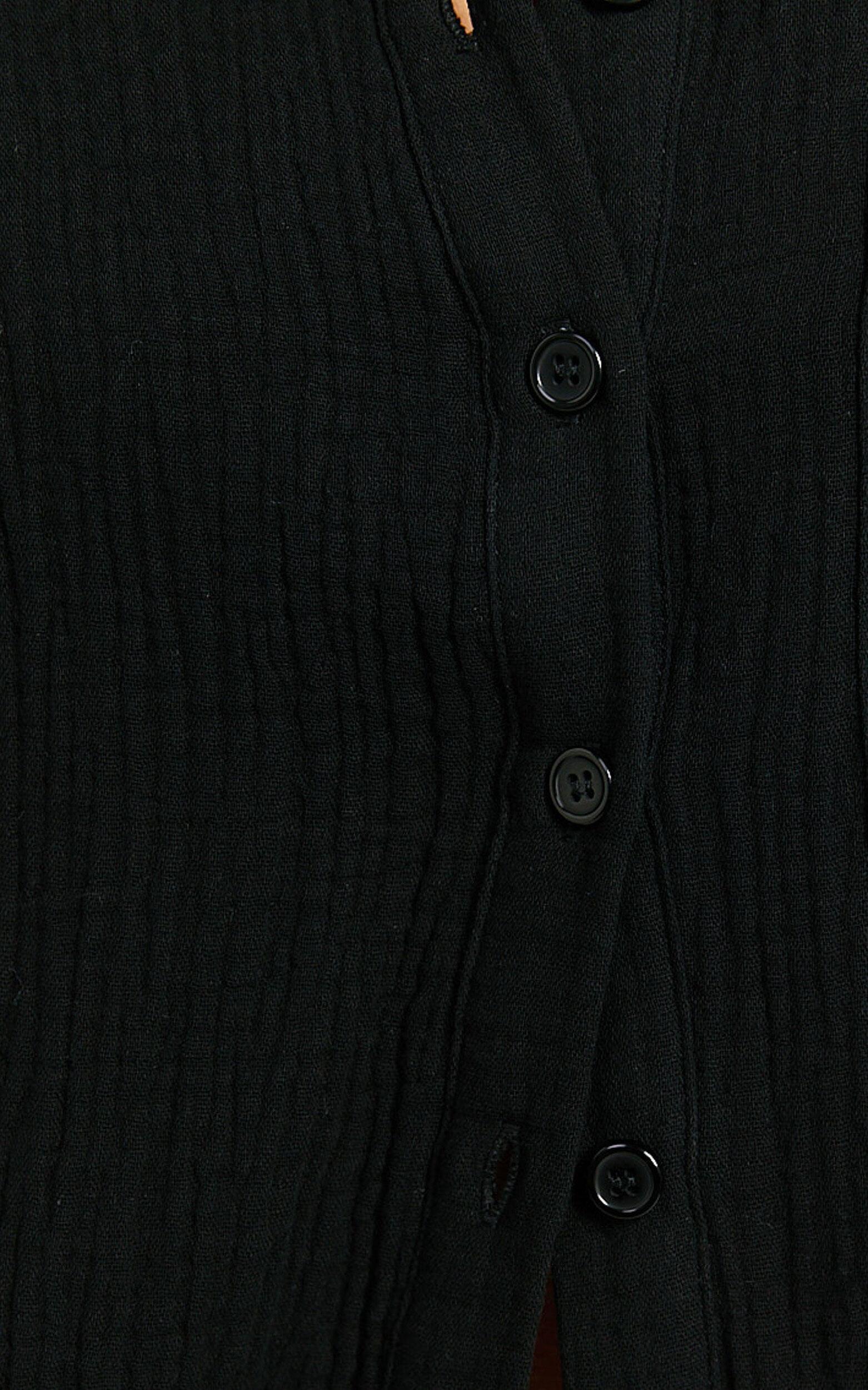 Donita Top - Button Up Shirt Top in Black Product Image