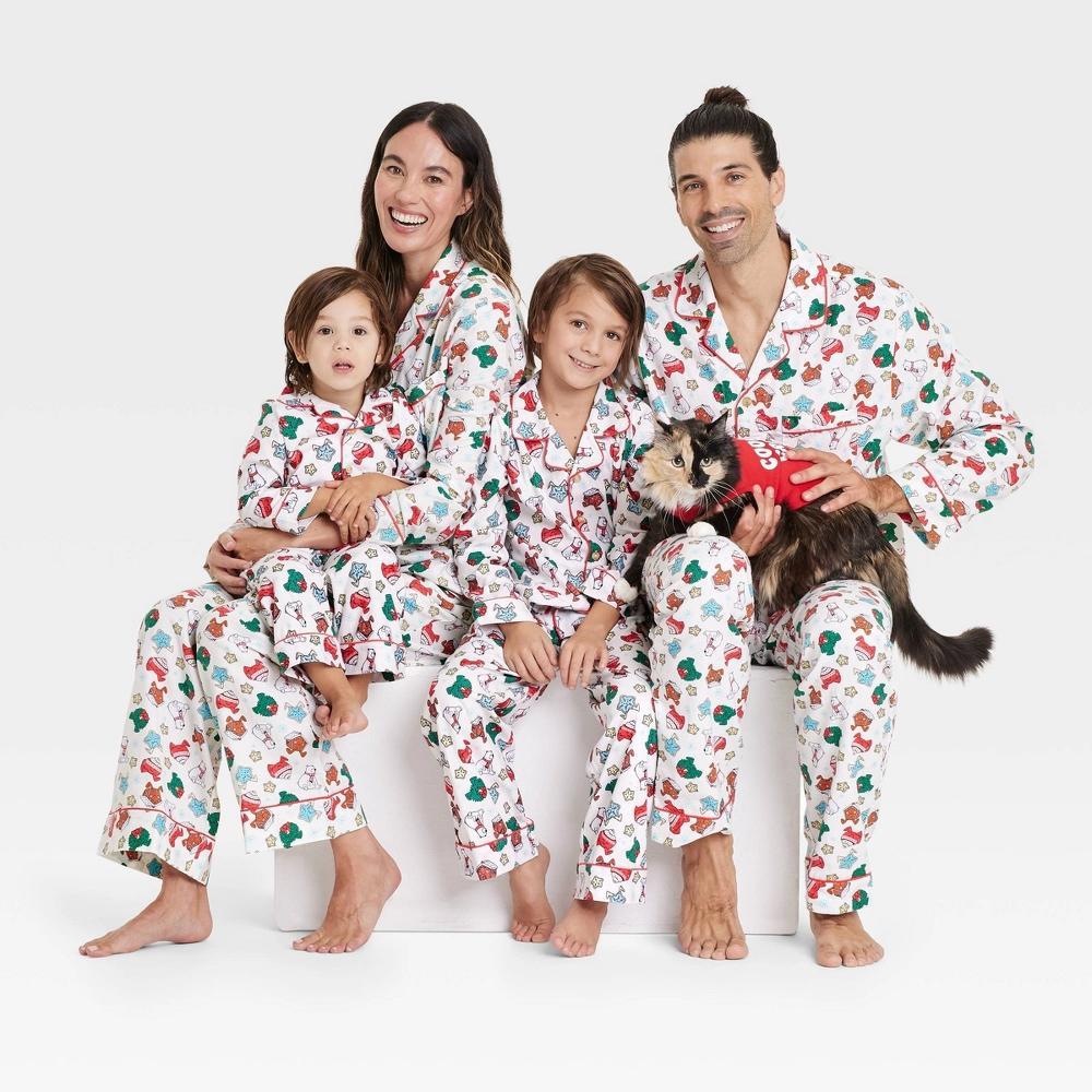 Women's Holiday Treats Print Microfleece Holiday Matching Family Pajama Pants - Wondershop™ White XL Product Image