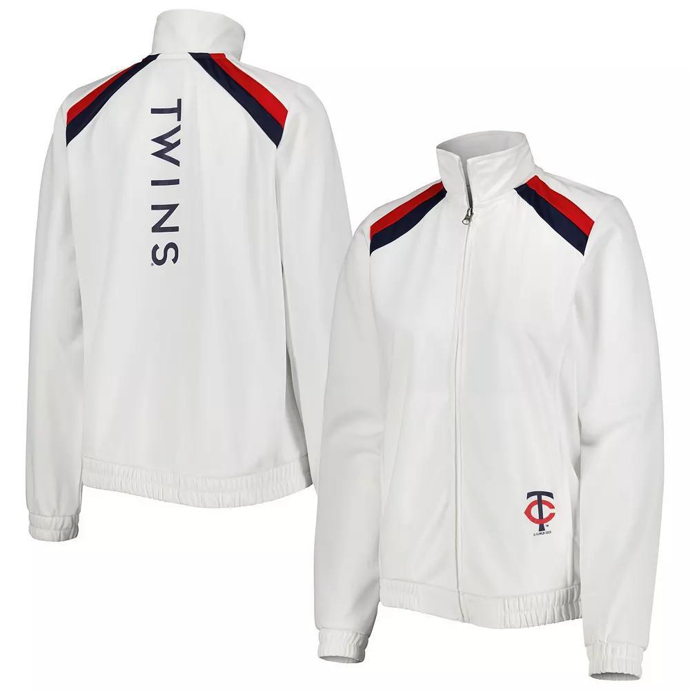 Women's G-III 4Her by Carl Banks White Minnesota Twins Red Flag Full-Zip Track Jacket,  Product Image