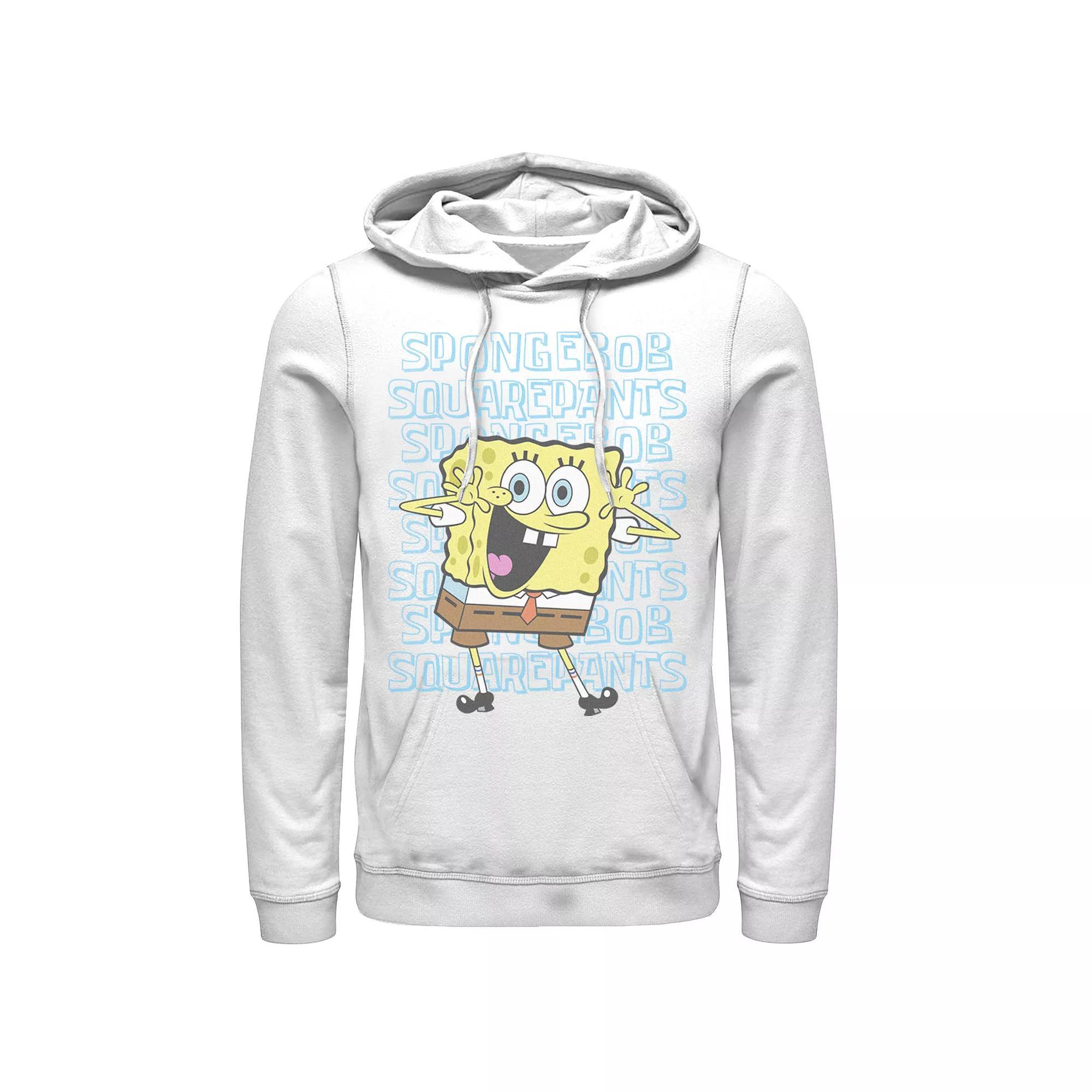 Men's SpongeBob SquarePants Name Stack Portrait Hoodie, Size: XL, White Product Image