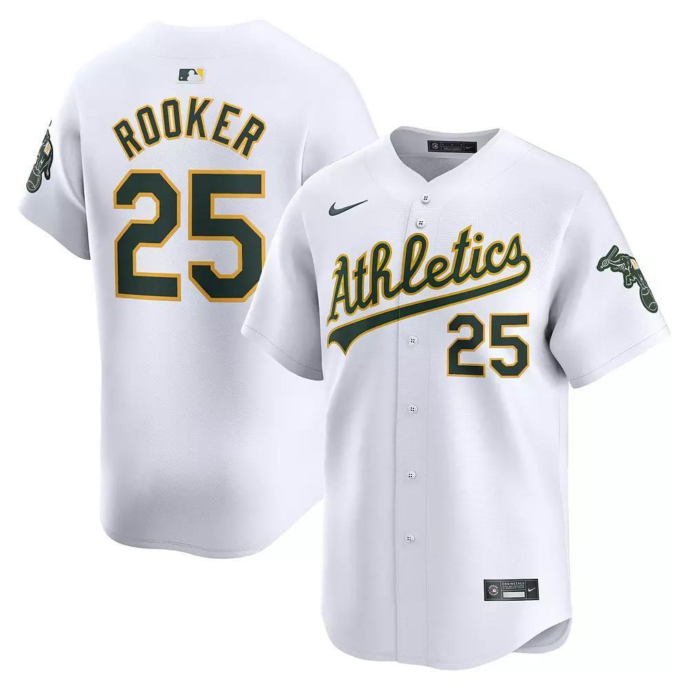 Men's Nike Brent Rooker White Oakland Athletics Home Limited Player Jersey,  Product Image