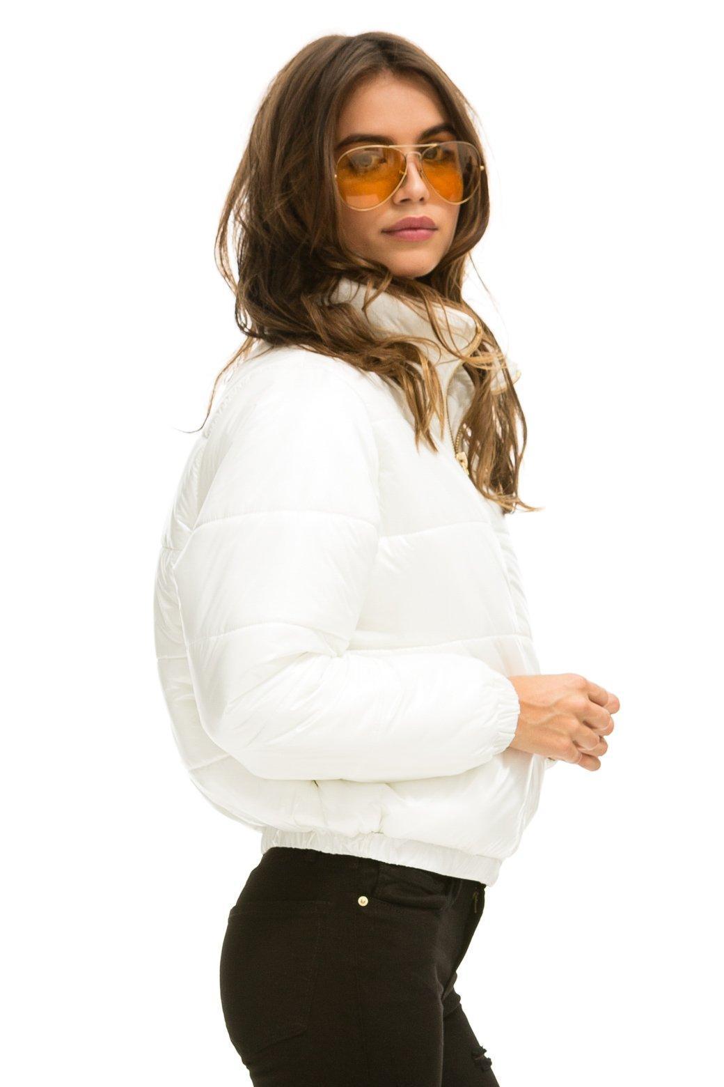 BOLT LUXE APRES PUFFER JACKET - GLOSSY WHITE Female Product Image