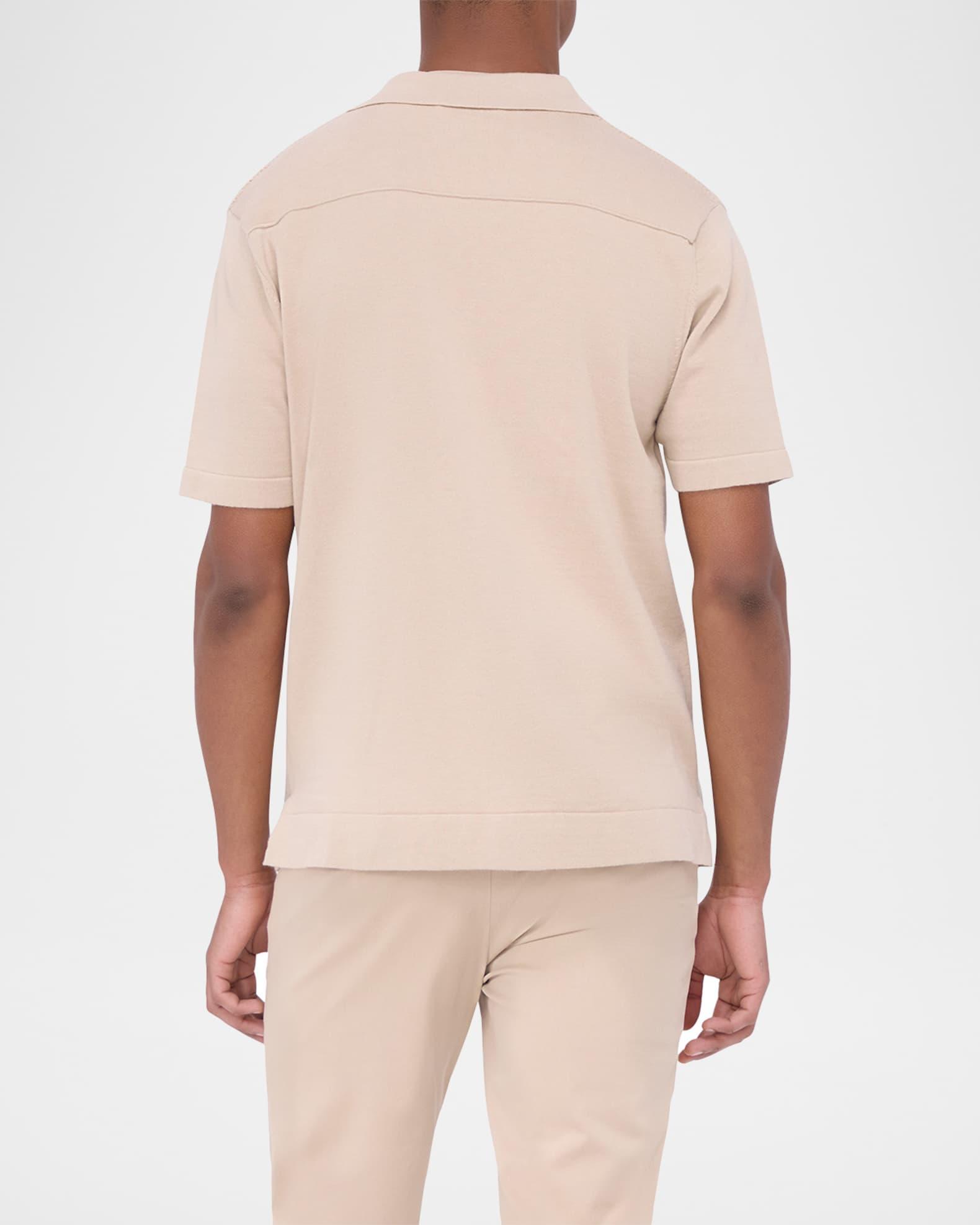 Men's Camp-Collar Short-Sleeve Sweater Product Image