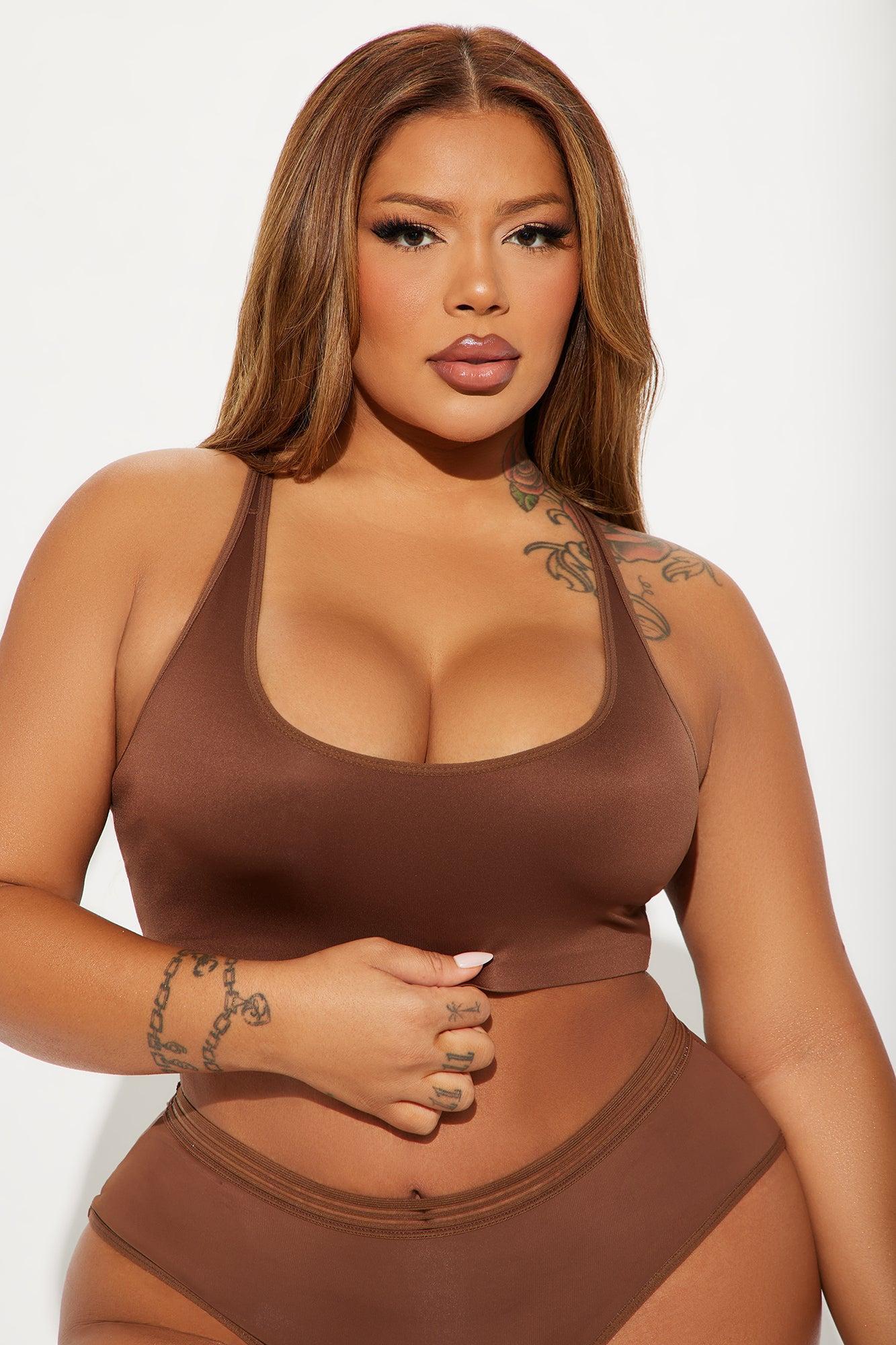 Weekend Vibe Seamless Bralette - Chocolate Product Image