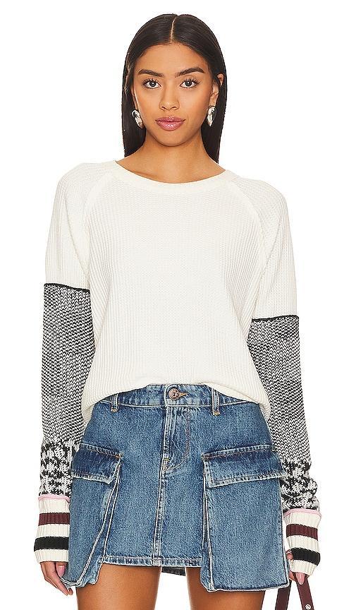 Free People Mod About You Cuff Raglan (Washed Combo) Women's Clothing Product Image