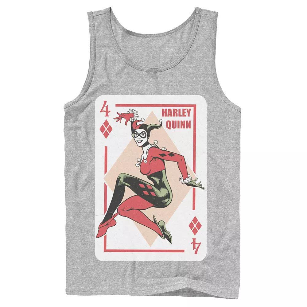 Men's DC Comics Harley Quinn Playing Card Tank Top,  Product Image