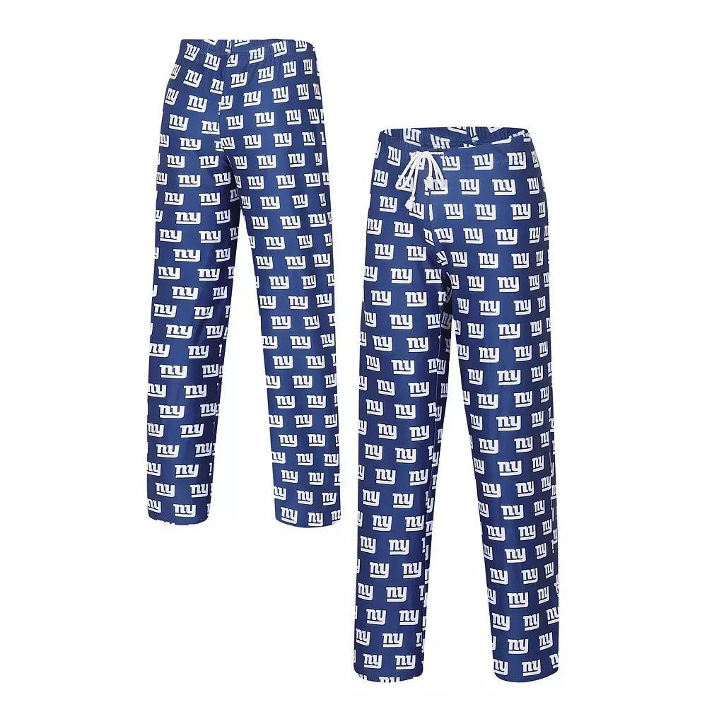 Women's Concepts Sport Royal New York Giants Gauge Allover Print Sleep Pants, Size: 2XL, Blue Product Image