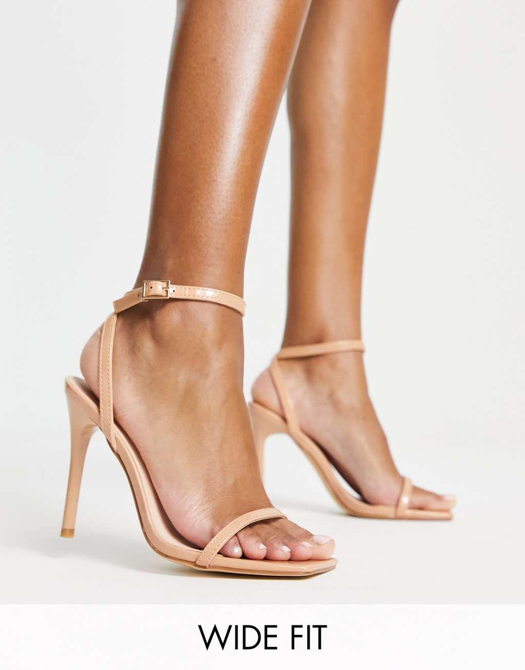 Truffle Collection Wide Fit barely there heeled sandals Product Image