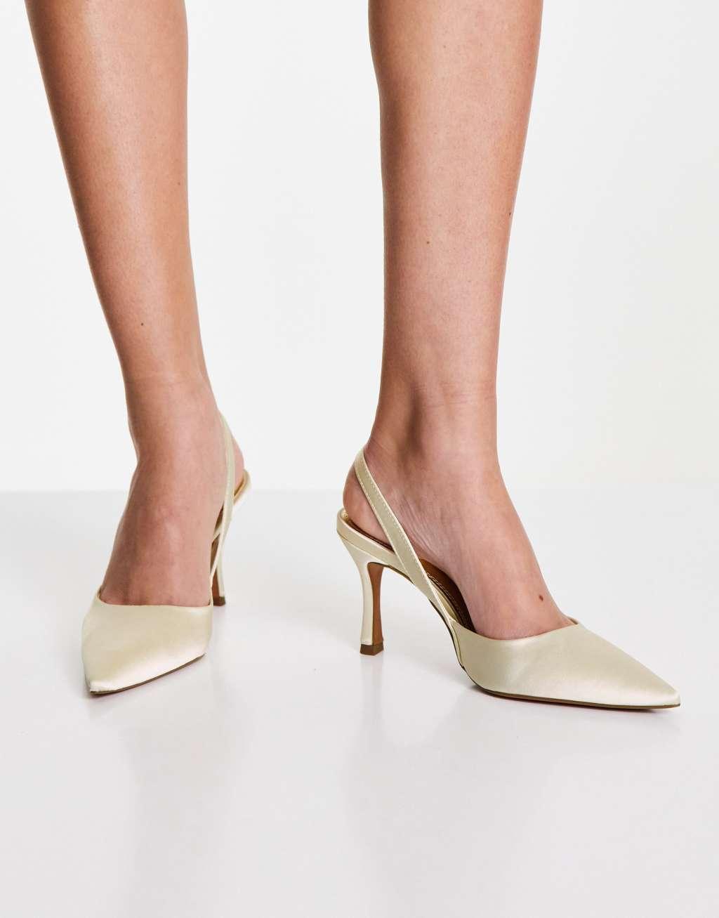 ASOS DESIGN Samber slingback stiletto heels Product Image