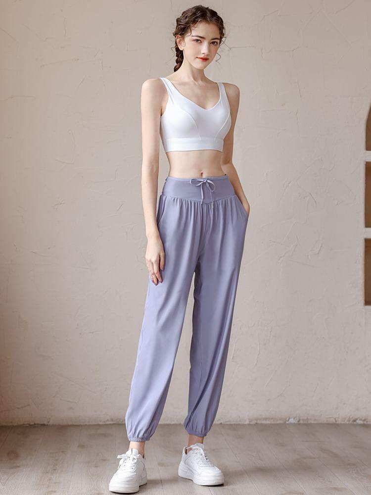 Mid Rise Plain Sweatpants Product Image