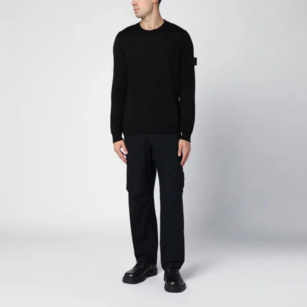 STONE ISLAND Wool Pullover S In A Black Product Image