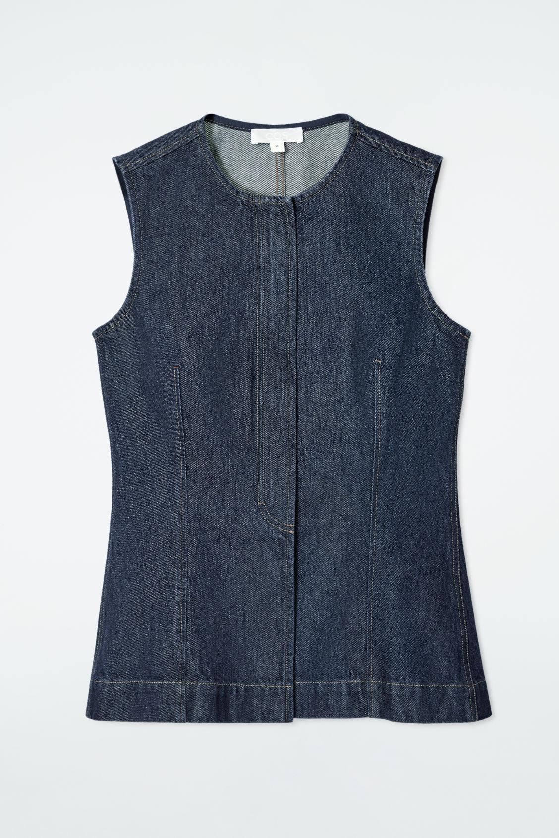 SLEEVELESS DENIM TOP Product Image