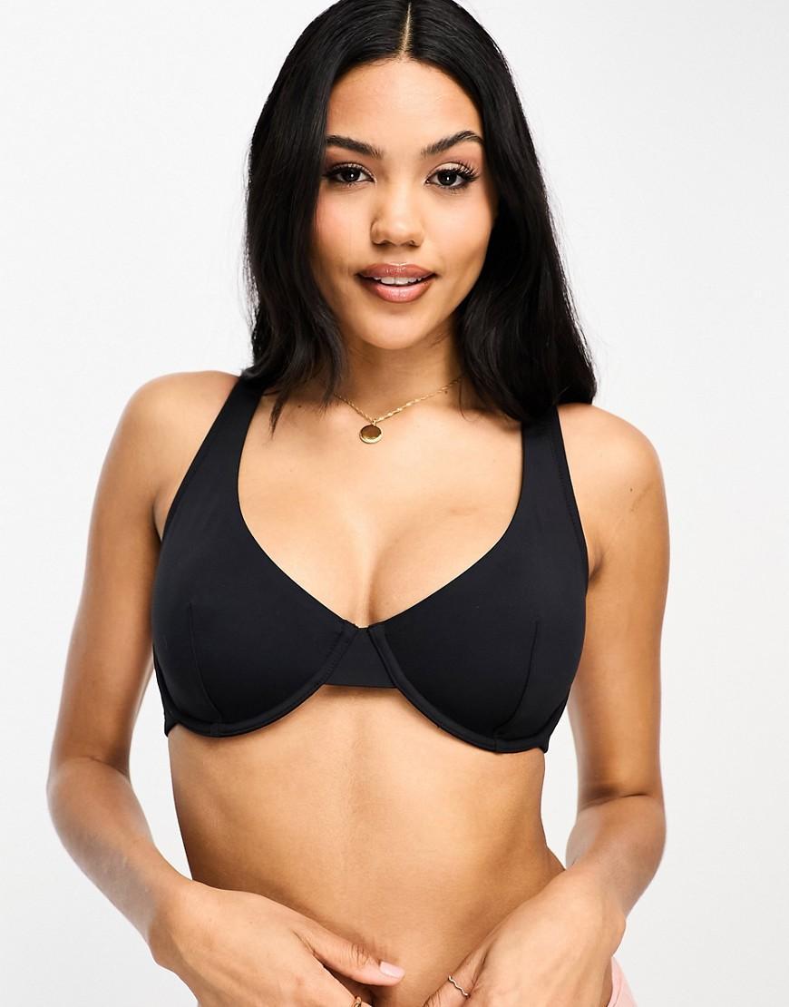 ASOS DESIGN Fuller Bust Marina nylon blend smoothing underwire bra Product Image