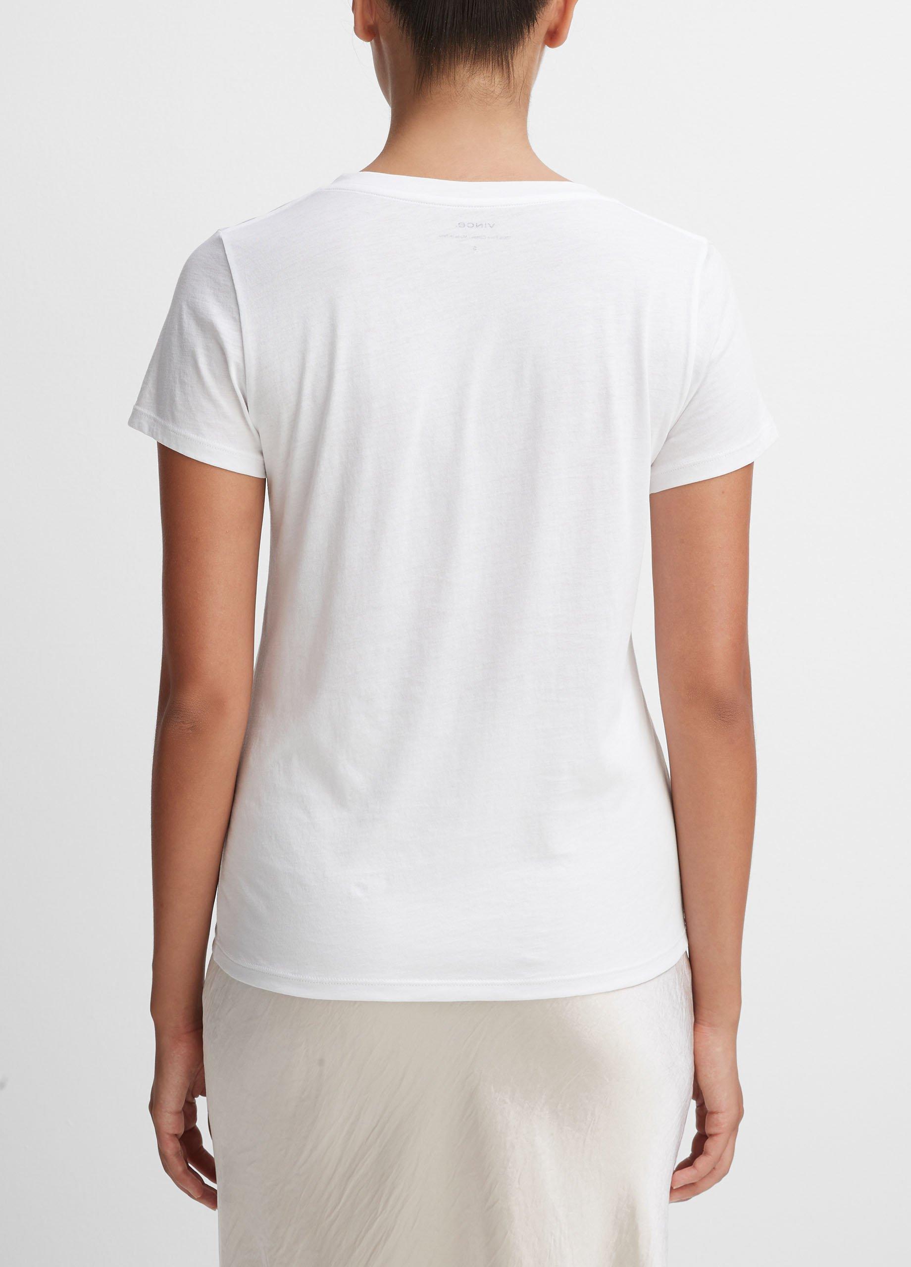 Essential Pima Cotton V-Neck T-Shirt Product Image