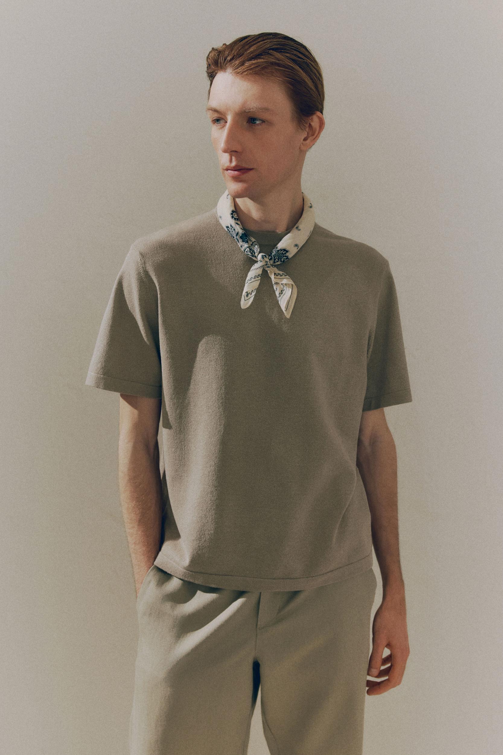 Regular-Fit Knit T-Shirt Product Image