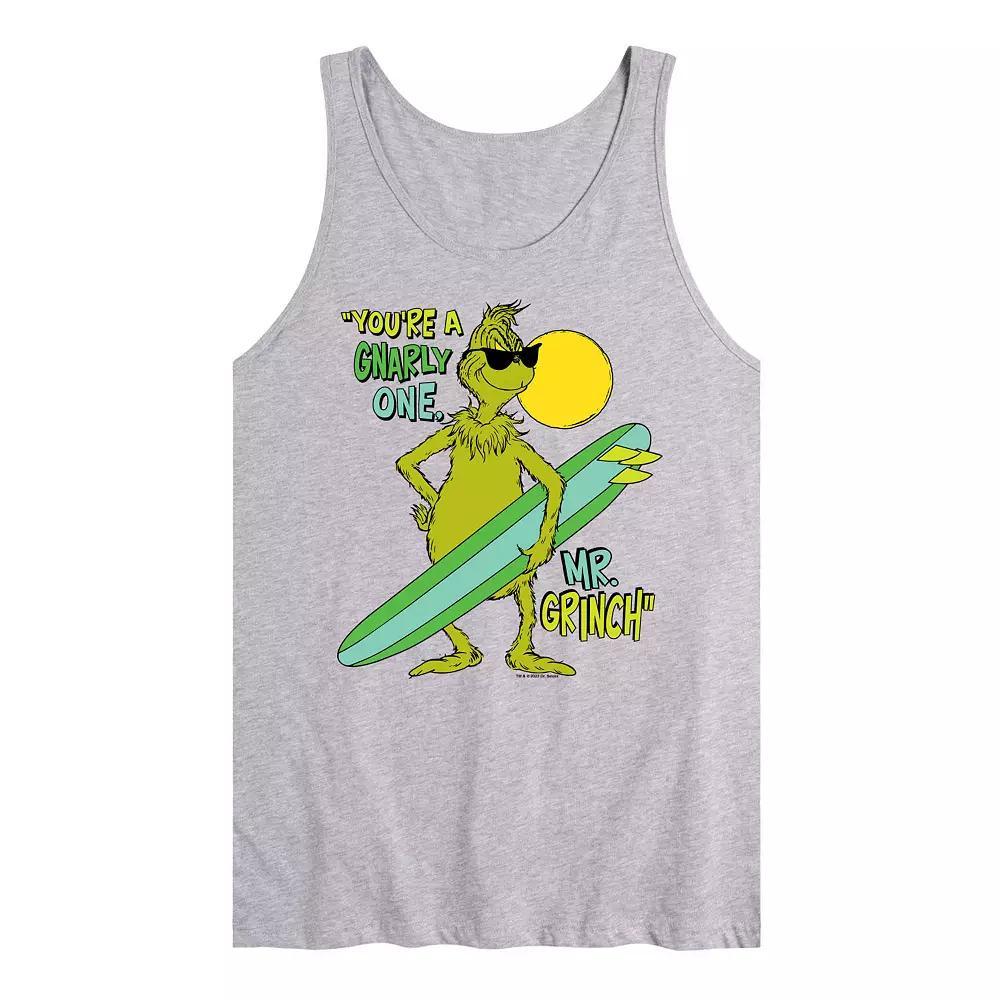 Men's Dr. Seuss The Grinch You're A Gnarly One Graphic Tank Top,  Product Image