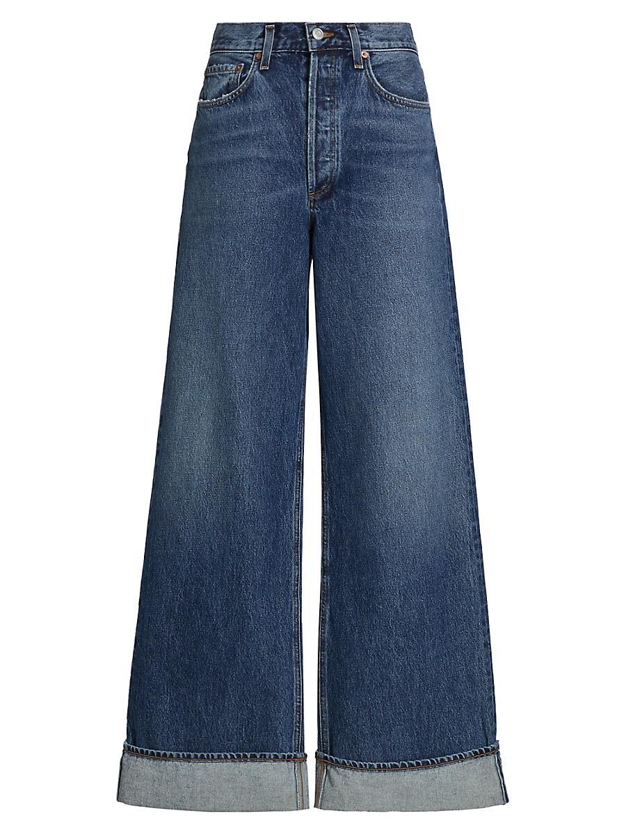 Dame Wide-Leg Cuffed Jeans Product Image