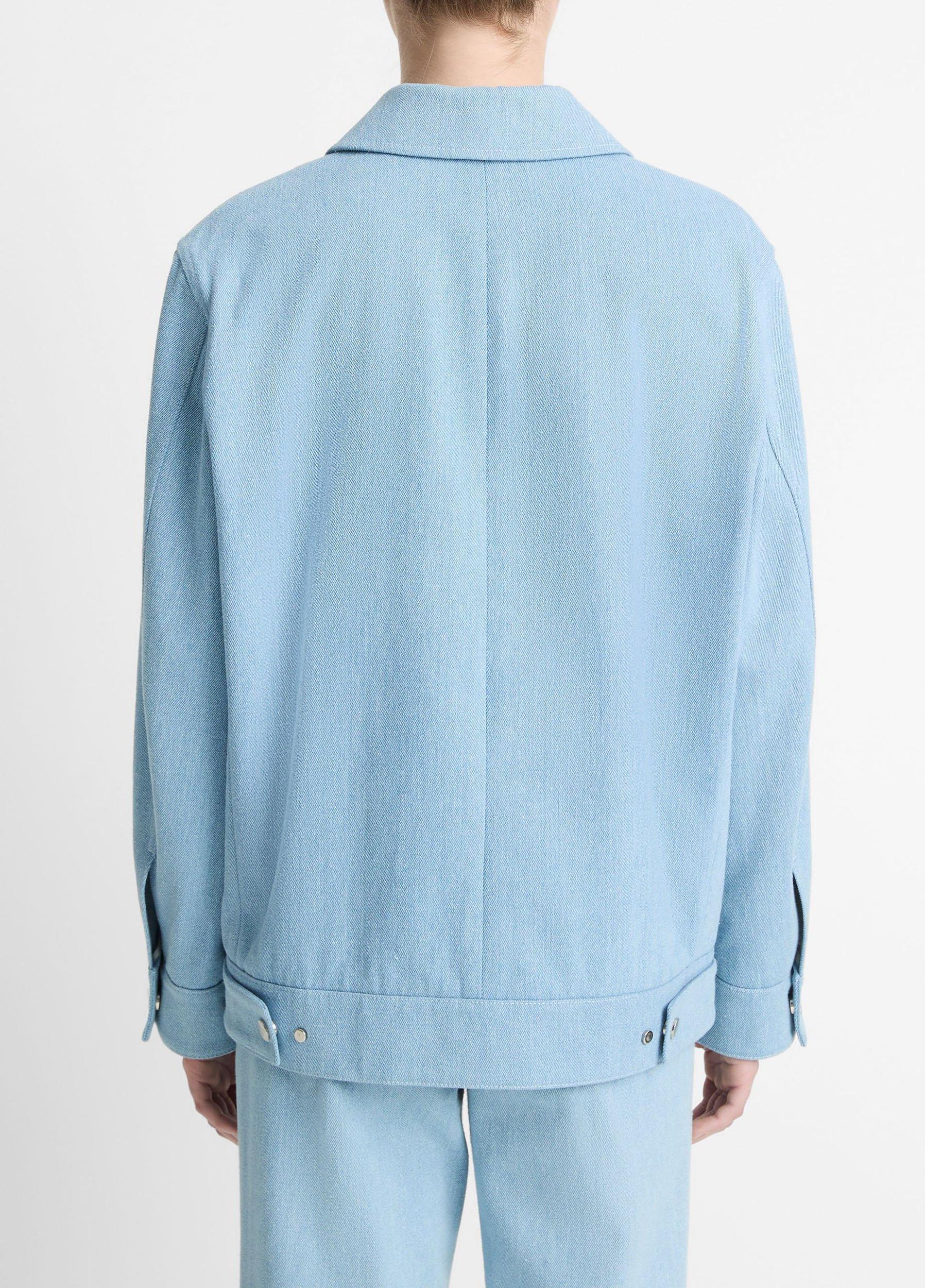 Italian Cotton Twill Zip-Front Jacket Product Image